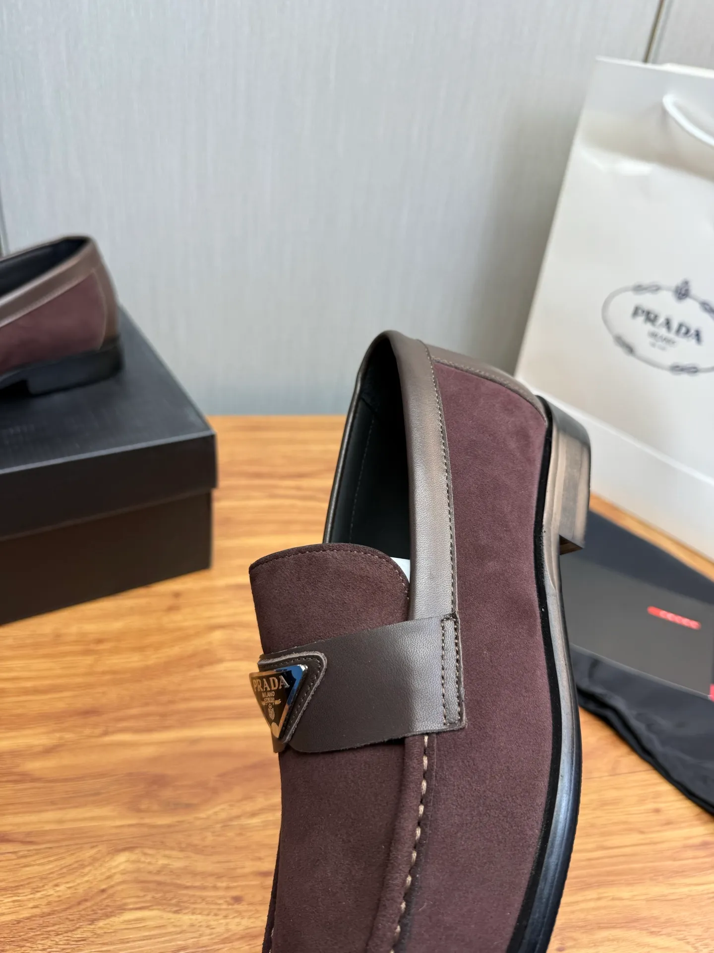 Factory price 580💰 ＰＲＡＤＡPrada. Men's business casual leather shoes, luxurious and noble👞All imported original brand leather materials, just to create a more comfortable wearing experience, upper: original cowhide. Frosted cowhide➕Imported full cowhide, original outsole✔️36-45 (45 non-returnable)